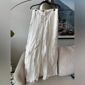 Zara NWT Satin Cargo Pants